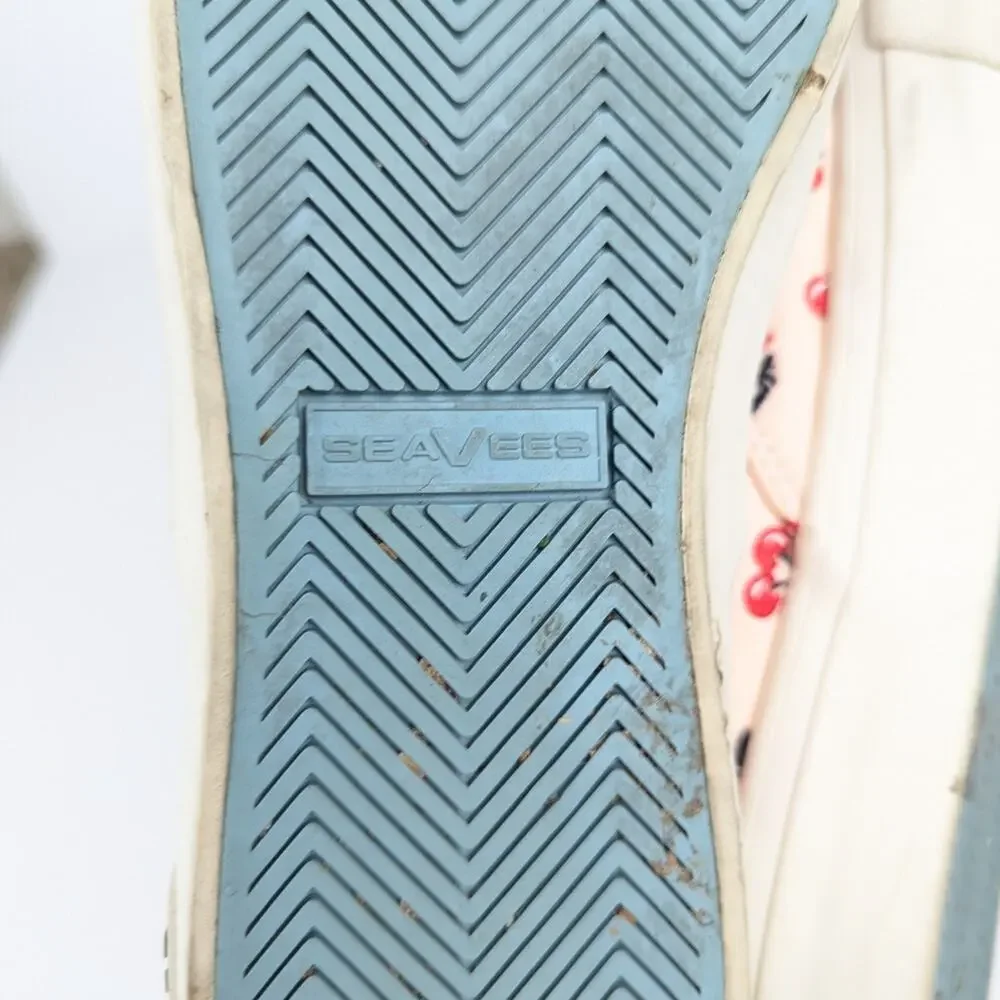 J. Crew SeaVees Embroidered Cherries Casual Legend Sneakers Size 8